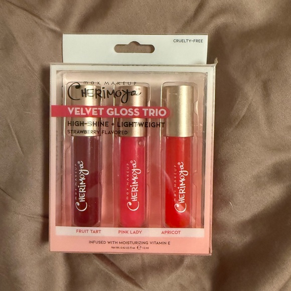 cherimoya Other - Cherimoya Velvet Gloss Trio - Fruit Tart, Pink Lady & Apricot-NIB